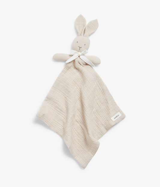 Baby beige bunny security blanket