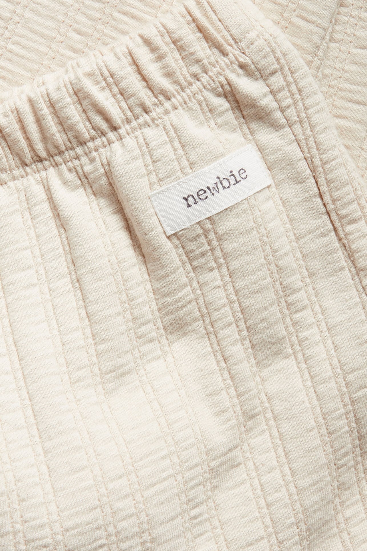 Baby beige quilted joggers