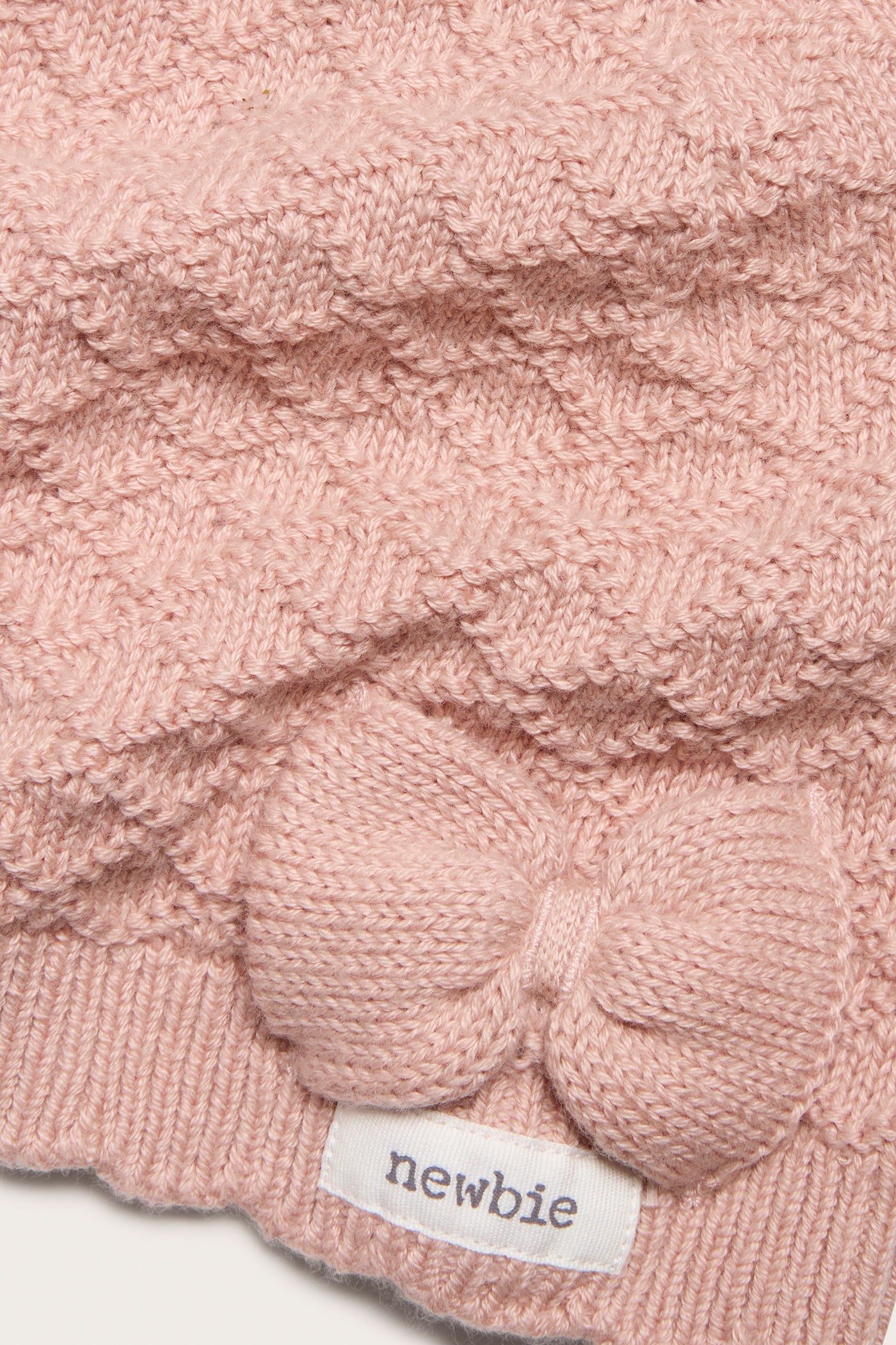 Baby & kids pink pattern-knitted hat