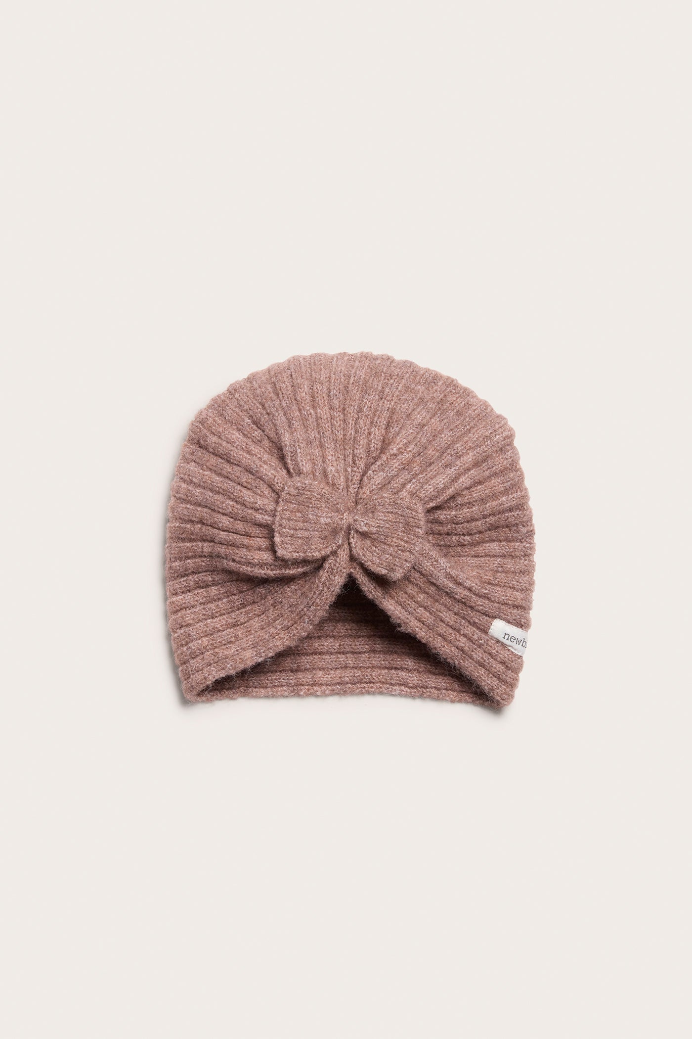 Baby & kids pink rib-knit bow turban hat