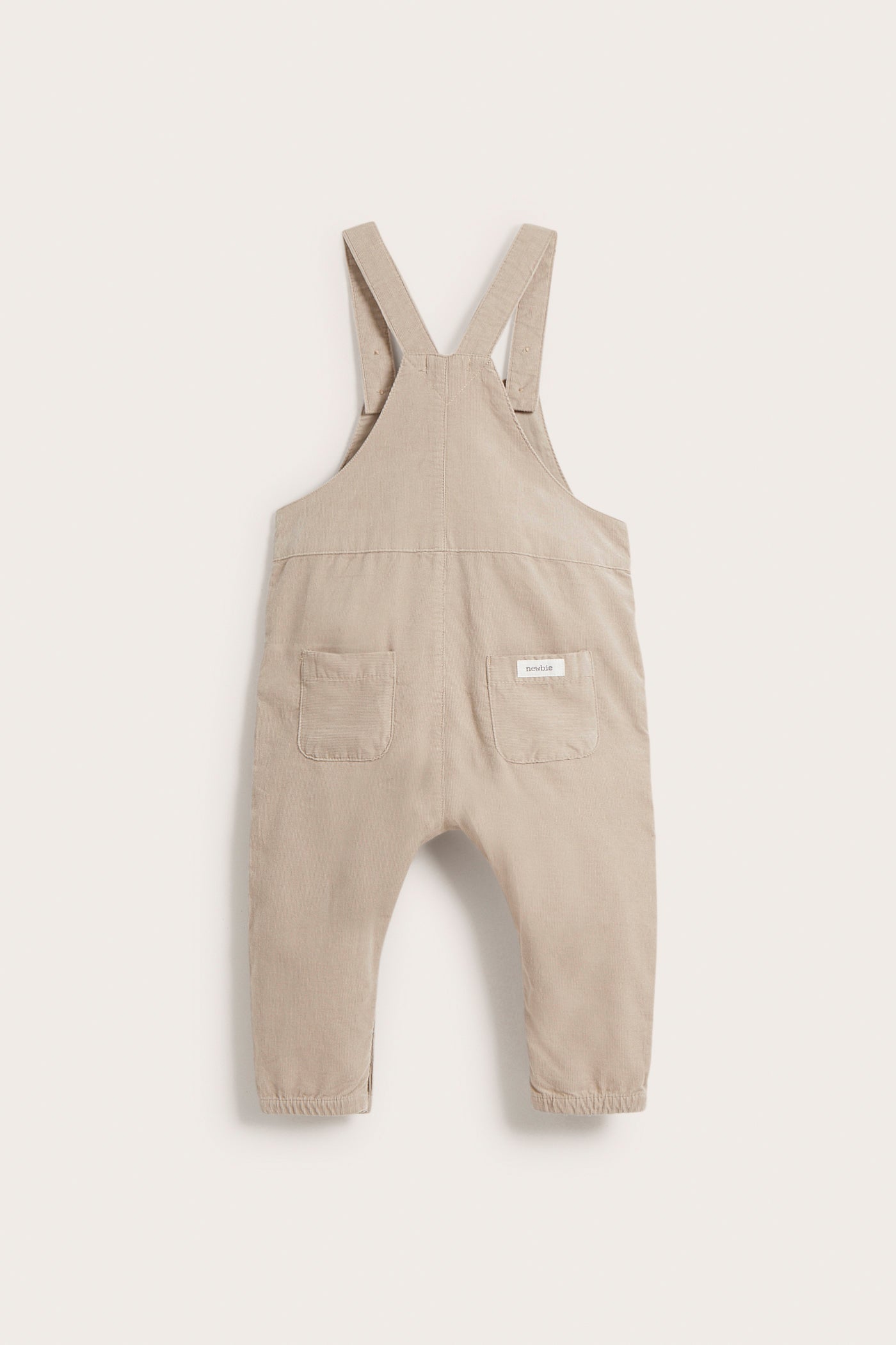 Baby beige corduroy overalls