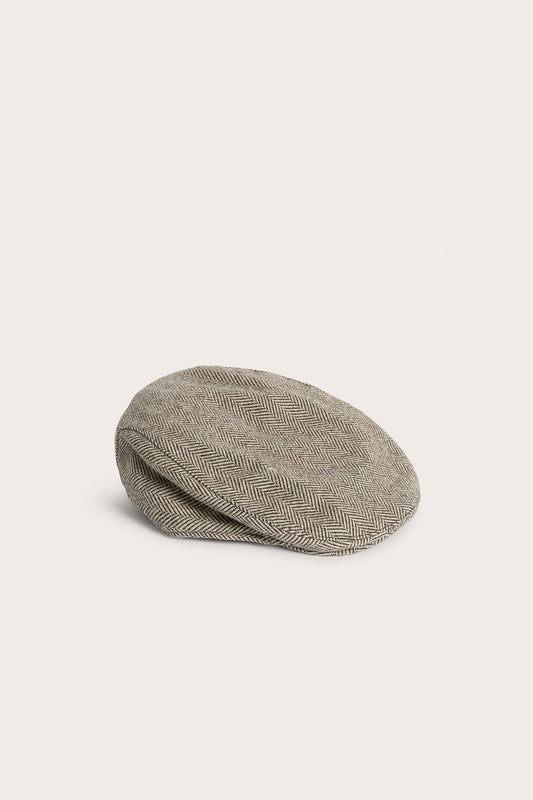 Baby & kids brown herringbone flat cap