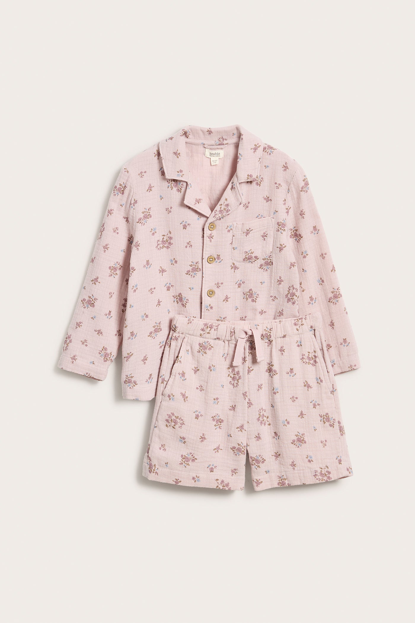 Baby & kids pink floral pajamas set