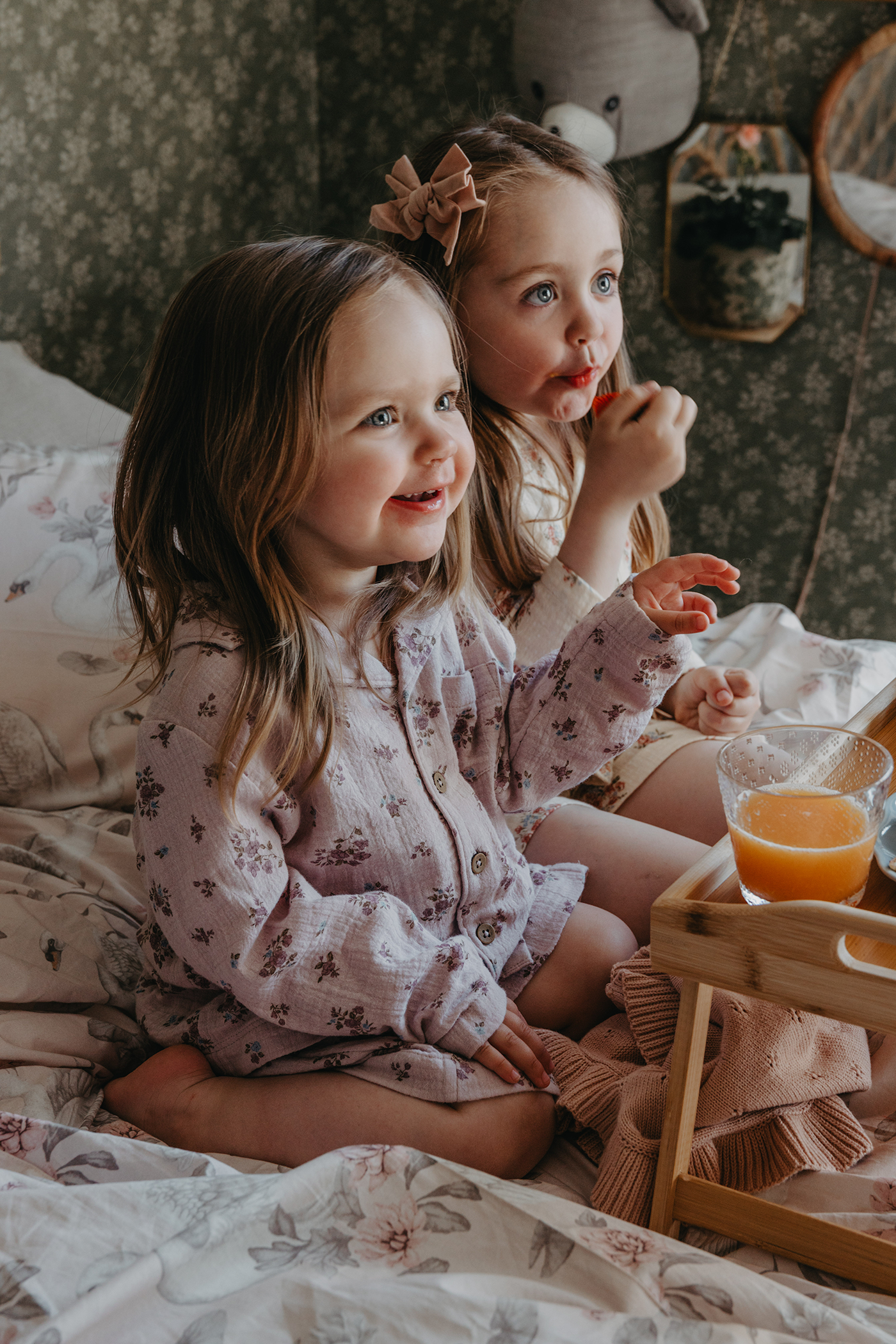 Baby & kids pink floral pajamas set